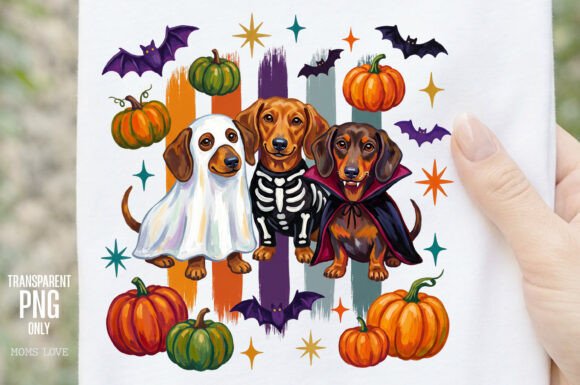 Download Halloween Dachshund Trio PNG - Premium Bundle