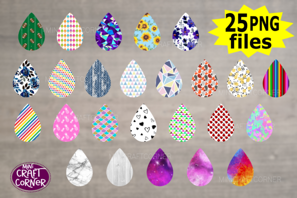 Download Sublimation Earrings Mega Pack of 25 - Mega pack Collection