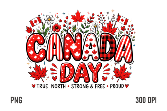 Download Canada Day Patriotic Lettering PNG - Premium Resources