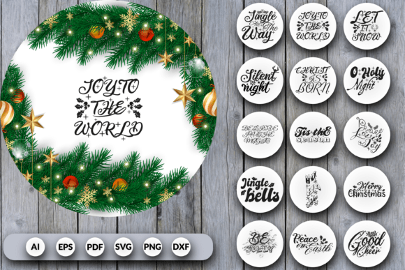 Download Christmas Rounds SVG Bundle - Christmas rounds Collection