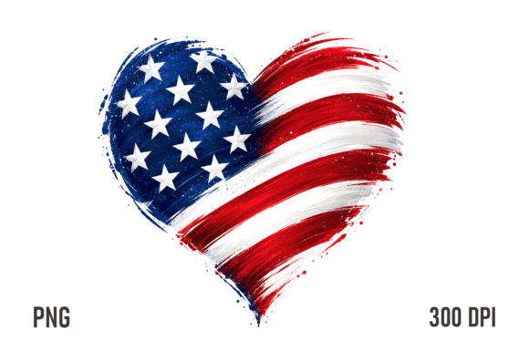 Download Patriotic Heart Flag PNG - Premium Resources