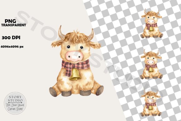 Download Cute Christmas Cow Clipart with Scarf - Christmas cow clipart Collection