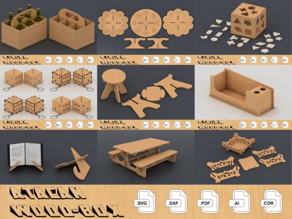Download Laser Cut Files Bundle - Mega Pack 218 - Mega pack Collection